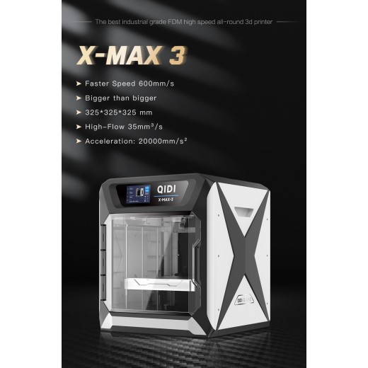 3D  принтер Qidi Tech X-Max 3  325"325*325mm  скорость печати 600mm/s Acceleration: 20000mm/s²